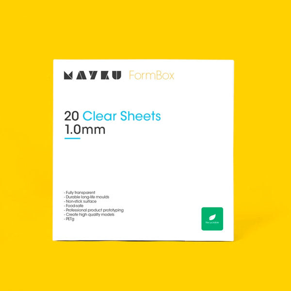 Mayku Clear Sheets 20 Pack (1mm PETg)