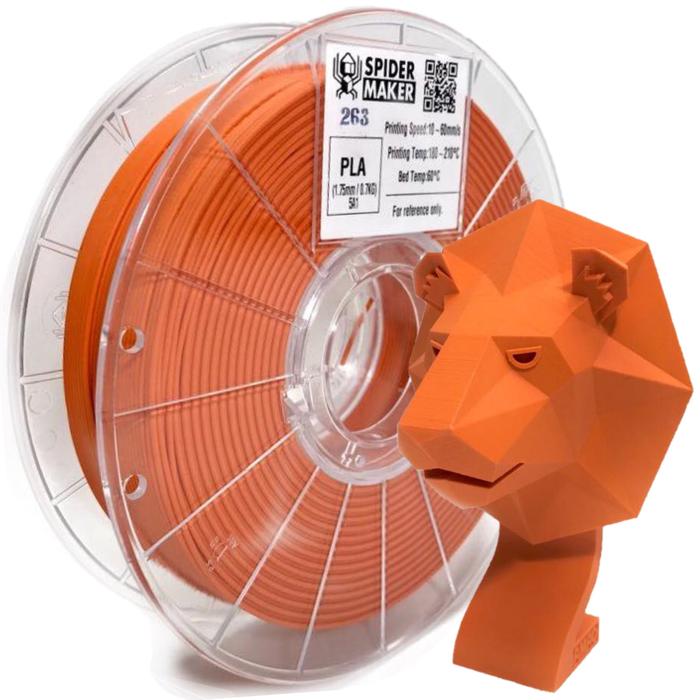 Spidermaker Premium Matte PLA Sun Orange 1.75mm 700g Filament
